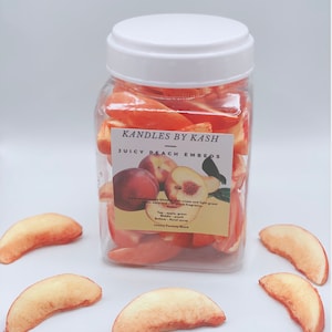 Juicy Peach Wax Embeds | Wax Melts | Fruit Candles | Highly Fragrant | Peach Scented | Best Seller | Peach | Summer | Dessert | Gift