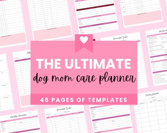 Printable Dog Care Planner, Pet Care Templates, Dog Mom Planner, Puppy Templates, New Puppy Planner, Dog Care Templates, IPAD Pet Planner