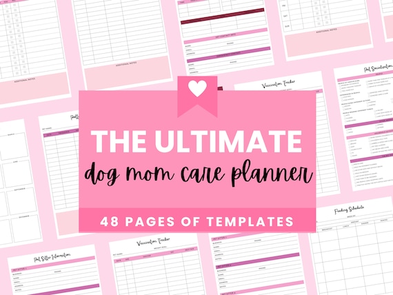 Printable Dog Care Planner, Pet Care Templates, Dog Mom Planner, Puppy Templates, New Puppy Planner, Dog Care Templates, IPAD Pet Planner