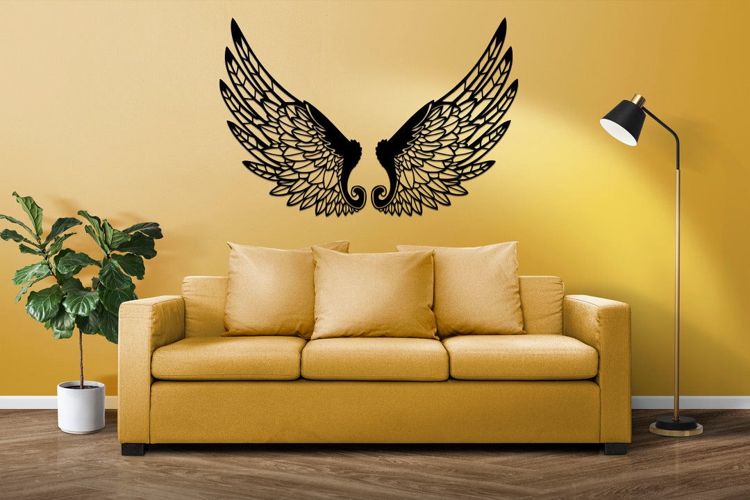 Angel Wings Wooden Wall Decorangel Wings Wood Artcontemporay Art