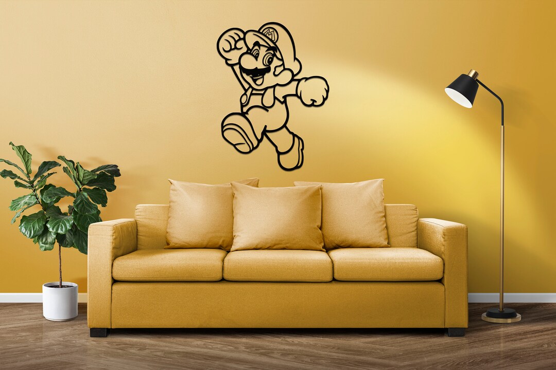 Super Mario Wooden Wall Decormario Decalanime Wood Artsuper Mario