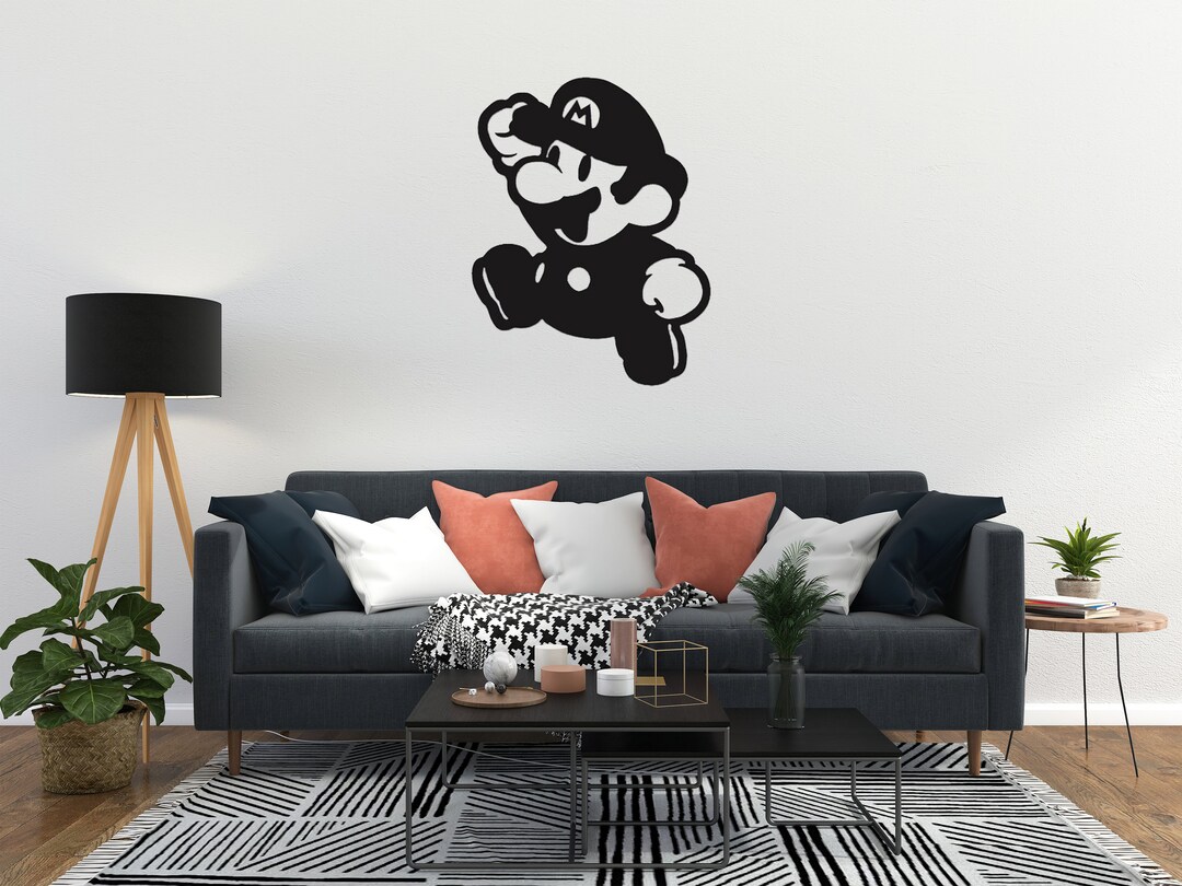 Super Mario Wooden Wall Decormario Decalanime Wood Artsuper Mario