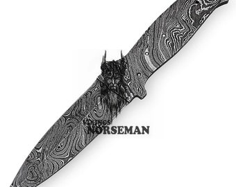 Lot of 5 Damascus Steel Blank Blade Knife for Knife Making Supplies, A Supplies to Make Knives, Damascus Steel Blank Blades (VBB-119)