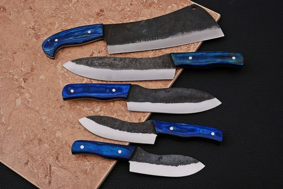 FULL TANG CUSTOM HANDMADE CARBON STEEL STEAK KNIFE CHEF KNIFE