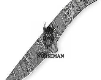 Lot of 5 Damascus Steel Blank Blade Knife for Knife Making Supplies, A Supplies to Make Knives, Damascus Steel Blank Blades (VBB-122)