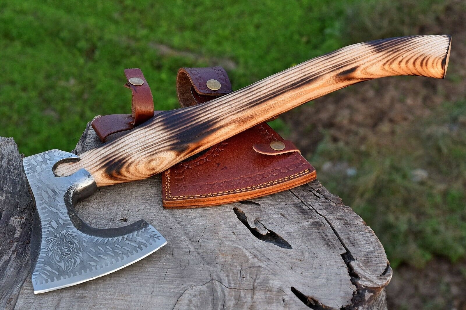 Hand carved axe handle deals