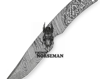 Lot of 5 Damascus Steel Blank Blade Knife for Knife Making Supplies, A Supplies to Make Knives, Damascus Steel Blank Blades (VBB-128)