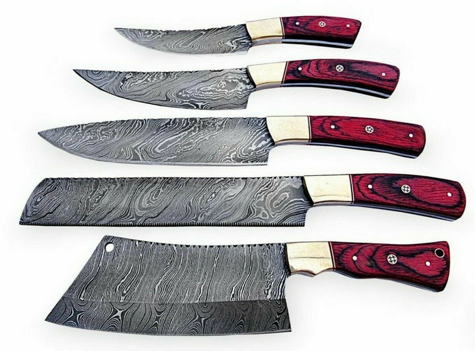 Exquisite Full Tang Handmade Damascus Steel Steak Knives main image 0