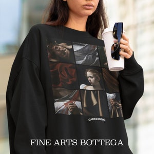 Caravaggio – Judith Beheading Holofernes Grid Unisex Sweatshirt | Renaissance Aesthetic | Baroque | Art History | Art Lover Gift