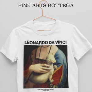 Leonardo Da Vinci Lady with an Ermine (detail) Unisex T-Shirt | Classical Art | Famous Old Painting | Vintage | Renaissance Aesthetic