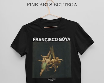 Francisco Goya – Witches' Flight (Detail) Unisex T-Shirt | Wicca Clothing | Gothic T-shirt | Witchcraft | Famous Painting | Aesthetic Tee