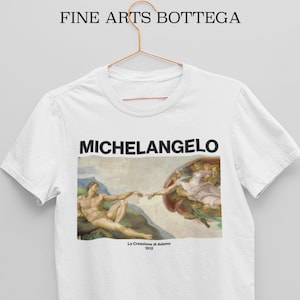 Michelangelo - The Creation of Adam Unisex T-Shirt | Classical Art | Old Painting | Vintage | Famous Painting | Renaissance Aesthetic