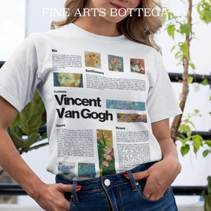 Vincent Van Gogh Typographic Unisex T-Shirt | Van Gogh Art Tee | Grunge Aesthetic Clothing | Art Lover | Famous Paintings | Tumblr Aesthetic