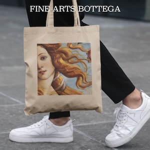 The Birth of Venus (detail) – Sandro Botticelli Eco Tote Bag | Renaissance Aesthetic | Vintage Clothing | Famous Painting