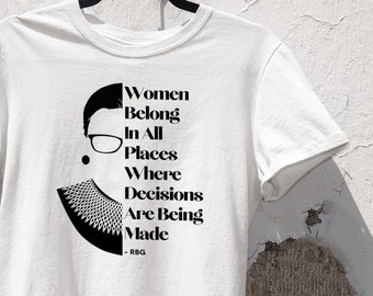 T-SHIRT Unisex 100 % Baumwolle / Nachhaltig & Fairtrade / Feminist Spruch / Ruth Bader Ginsburg T-Shirt