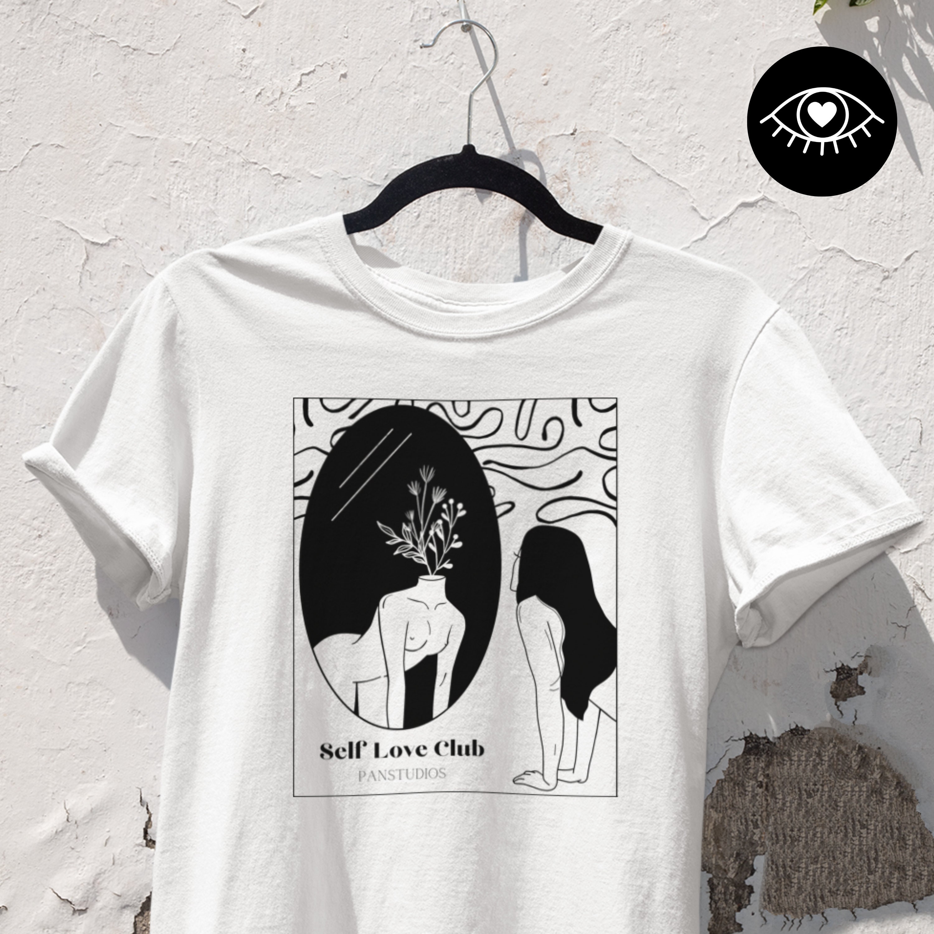 Merchcode LOVE YOURSELF HEAVY - Print T-shirt - Sand