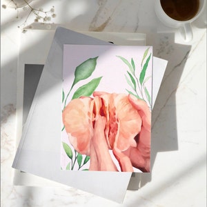 Tarjeta de felicitación / postal / idea de regalo / impresión de arte A6 / impresión gouache