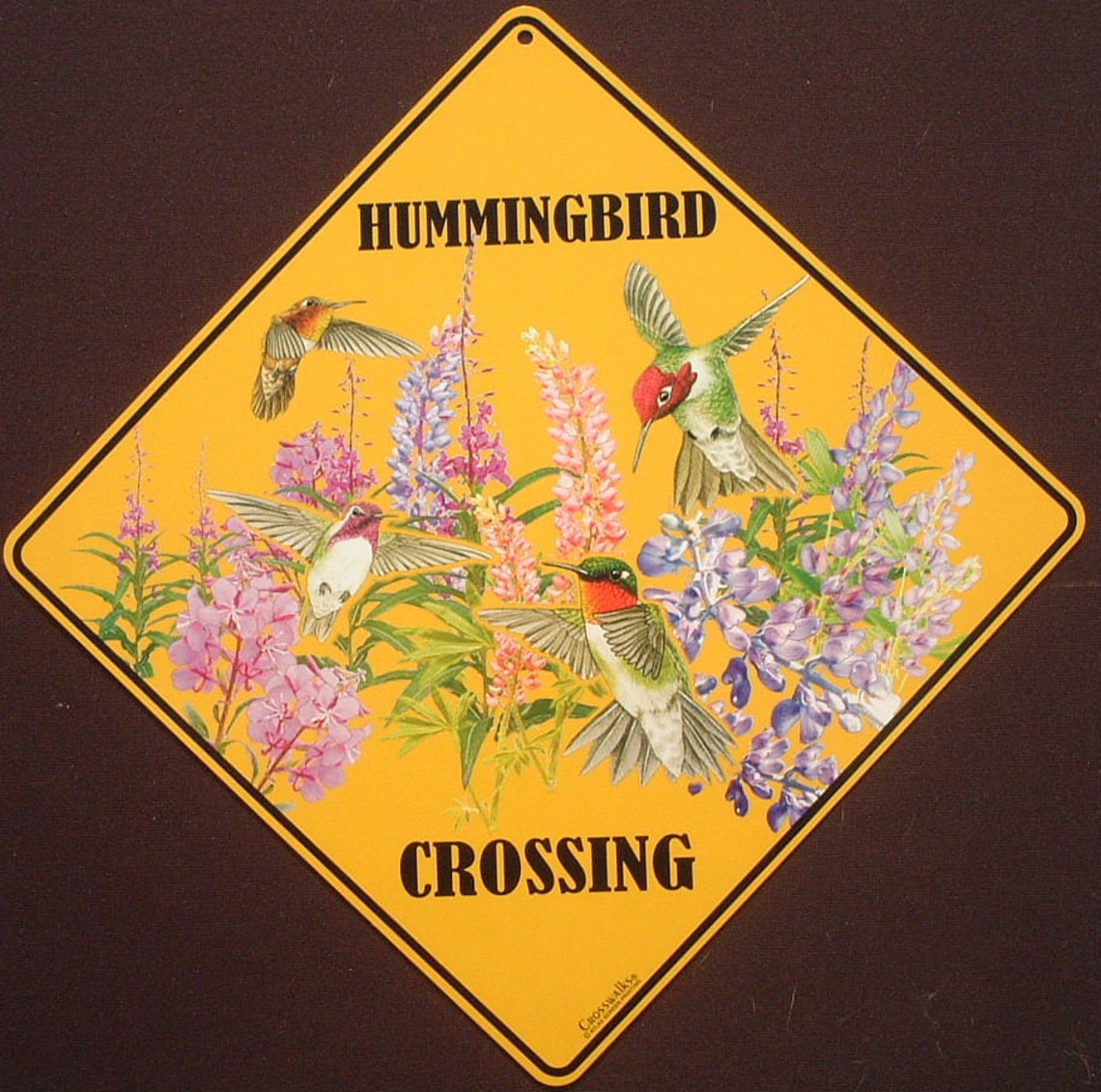 HUMMINGBIRD CROSSING SIGN 16 1/2 by 16 1/2 New Birds Decor Etsy