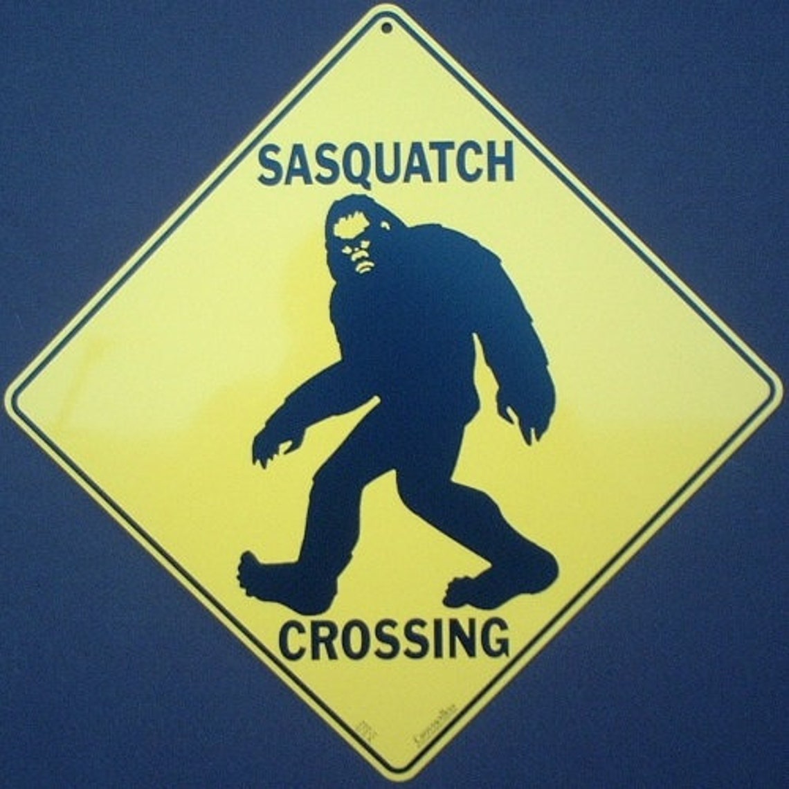 SASQUATCH CROSSING Sign 16 1/2 by 16 1/2 NEW Decor Home Novelty Bigfoot