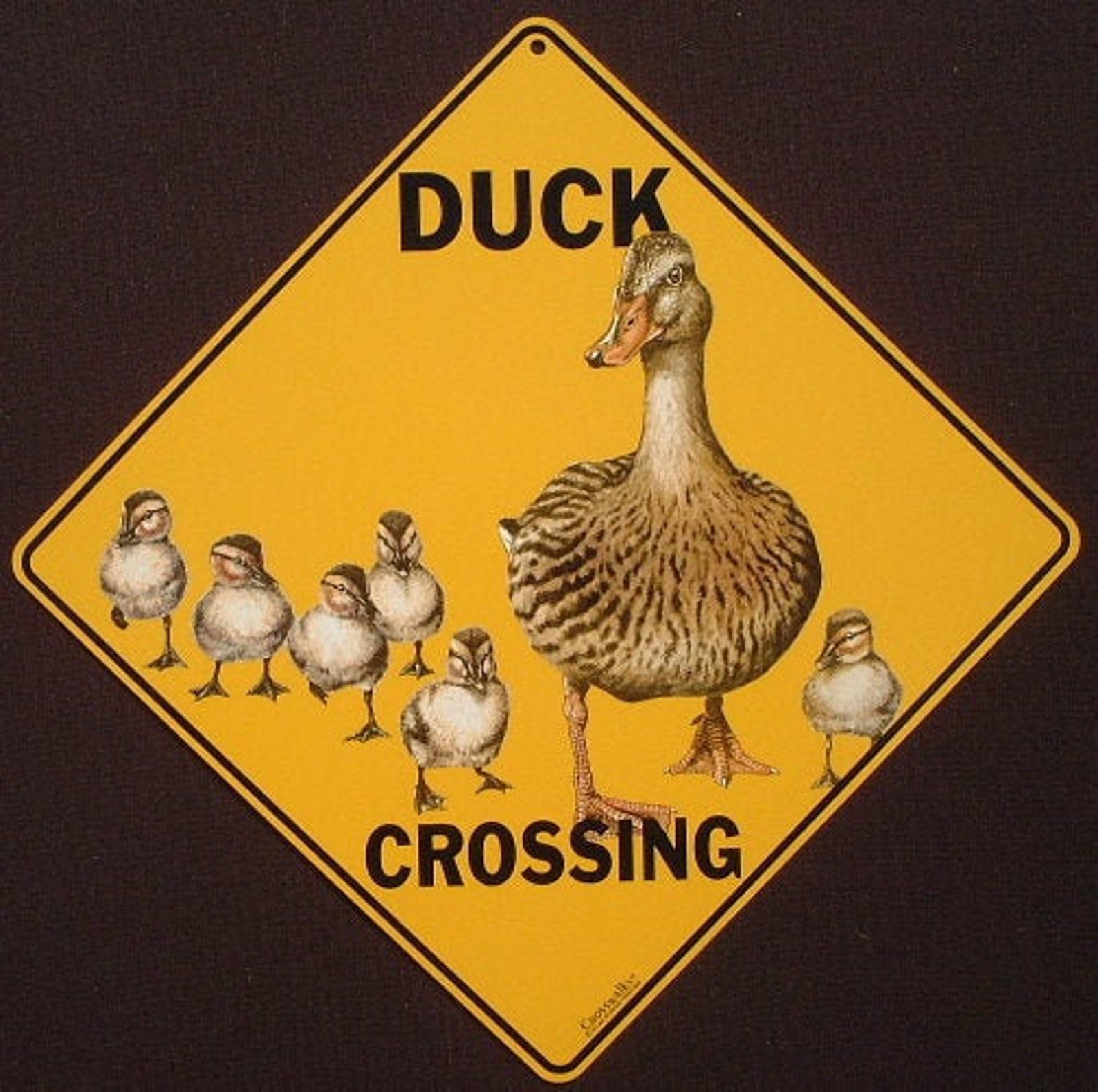 DUCK CROSSING SIGN 16 1/2 by 16 1/2 New Decor Birds Novelty - Etsy