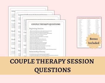 Couples Therapy Questions: Therapist Cheat Sheet (Printable PDF)