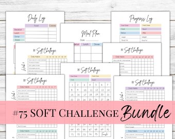 75 Soft Challenge Tracker | Printable 75 Soft Challenge | 75 Soft Tracker | Habit Tracker | Health Planner | Weight Loss Tracker