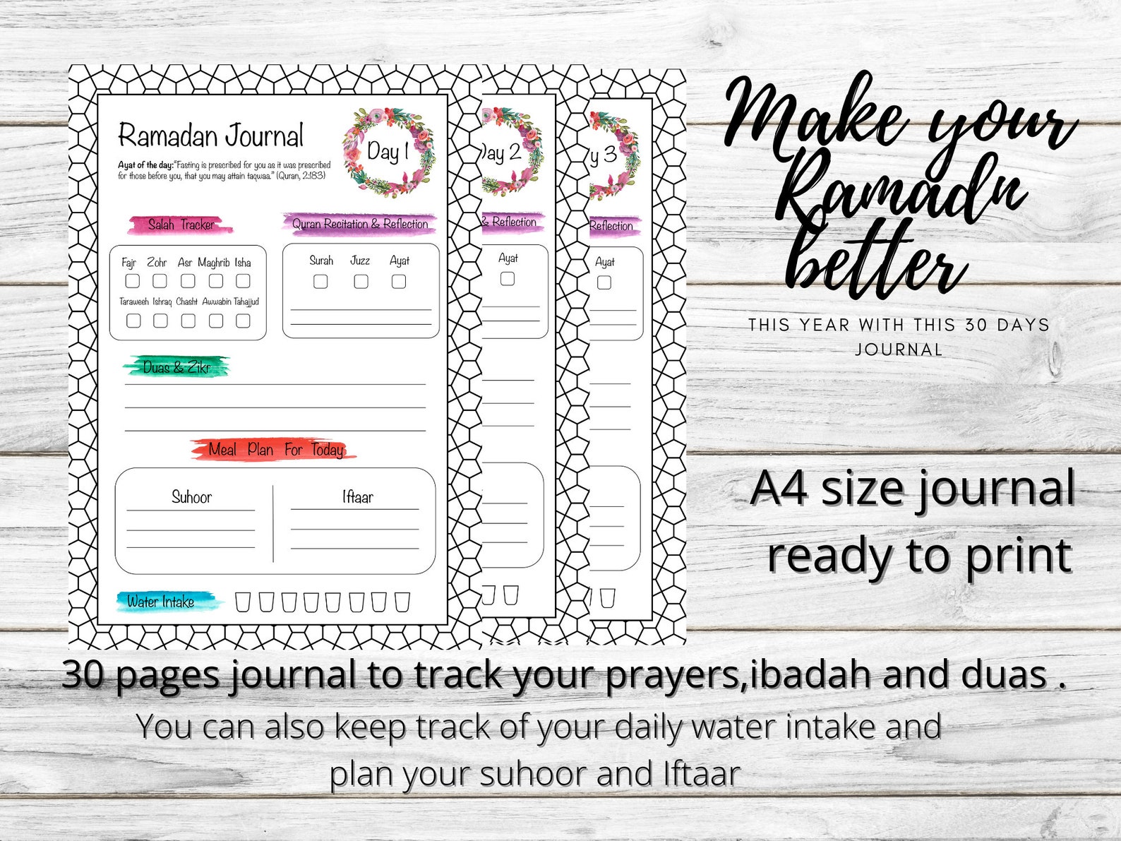 Ramadan Planner PDF Ramadan Daily Planner Printable Etsy