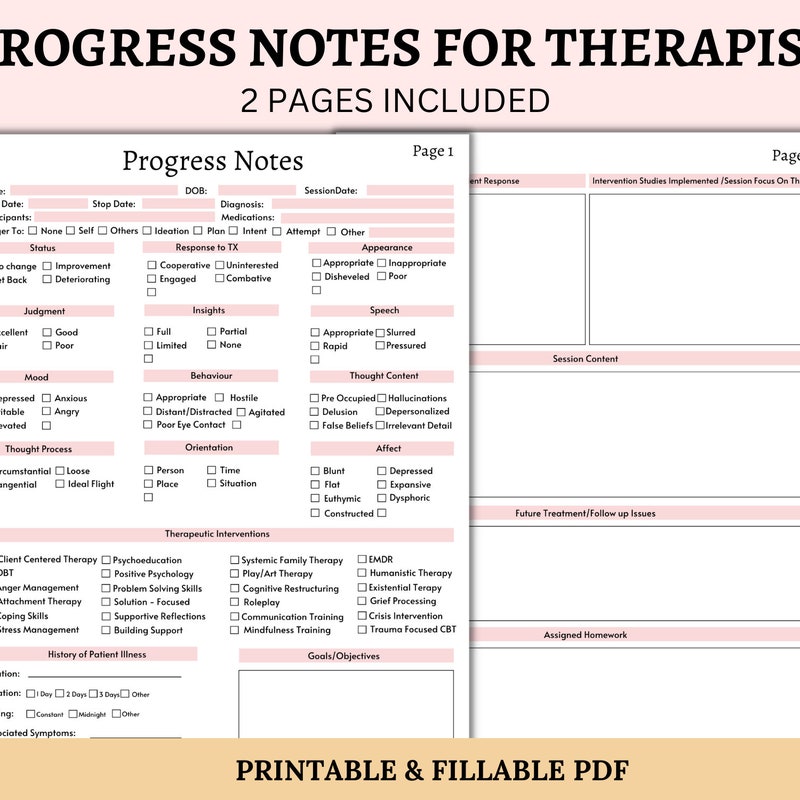 Therapy Checklist - Etsy