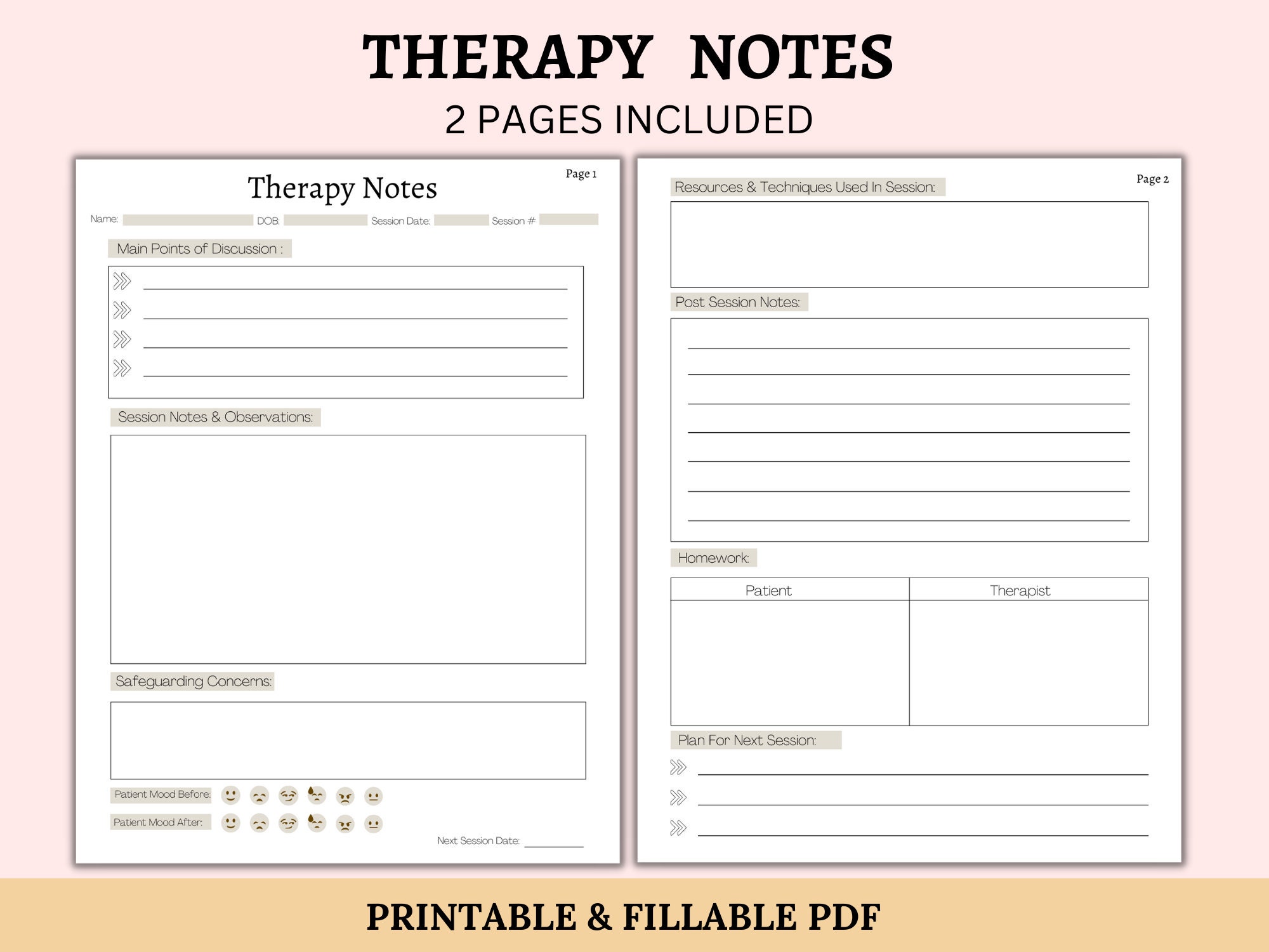 therapy homework pdf