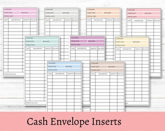 Budget Binder Inserts, Cash Envelope Inserts, Spending Tracker, Budget Tracker, Printable Envelope Inserts, Expense Tracker, Finance Tracker
