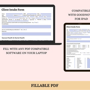 Therapy Client Intake Form Template: Fillable Counseling Paperwork (PDF Printable & Digital) image 7