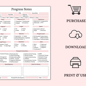 Progress Notes for Therapists | Client Counseling Template | Client ...