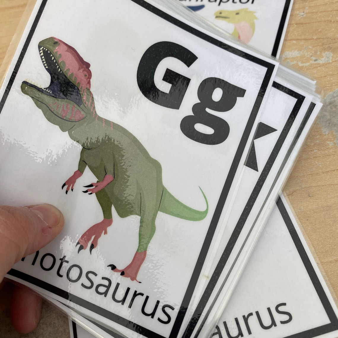 Dinosaur Alphabet Flashcards Dino ABC Practice Kids Letter Etsy