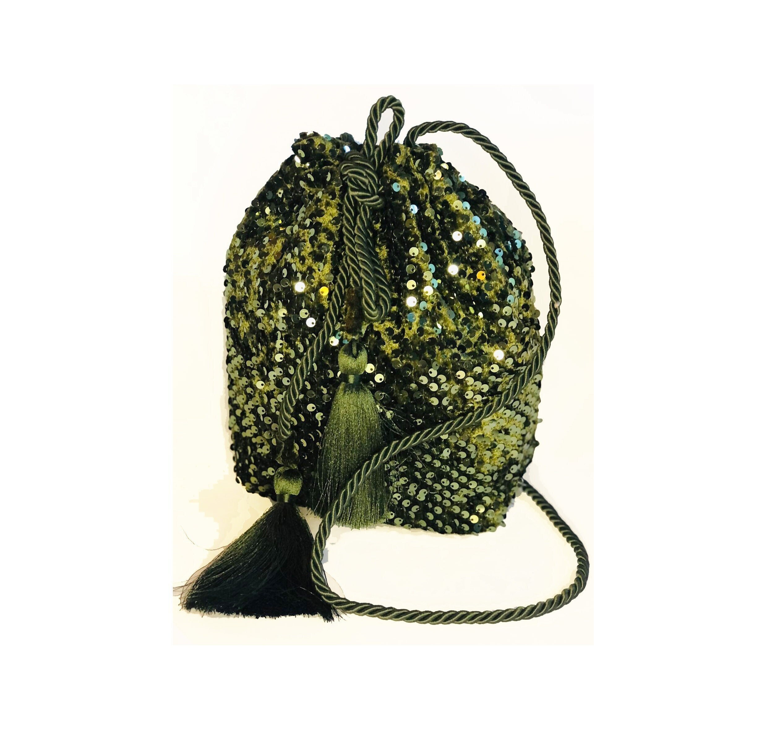 Zara beaded online bucket bag