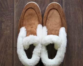 made to orderWomen's real shearling fur sheepskin loafers slip ons athletic shoes ankle boots real sheepskin warm lining snow boots