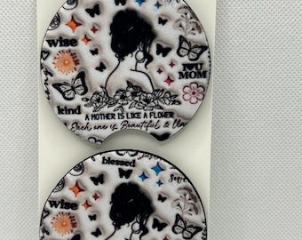 Love Mom Car Coaster Set