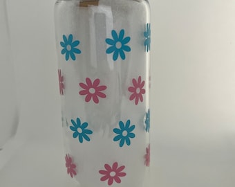 20 oz Flower Glass Tumbler