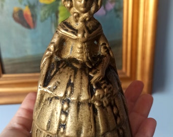 Grande campanella in bronzo dorato