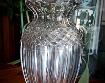 Gorgeous heavy frosted crystal vase