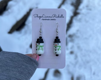 Snowmen Earrings • Winter Earrings • Snowman Earrings