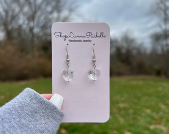 Clear Heart Earrings • Hearts