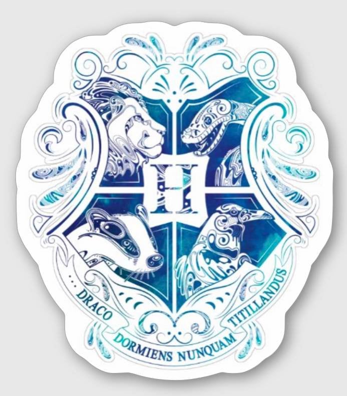 harry potter stickers hogwarts house vinyl stickers etsy