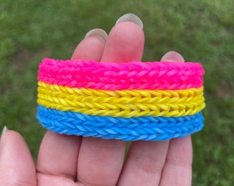 Stripe Pride Bracelet Rainbow Loom Rubber Bands