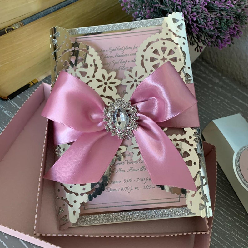 Laser Cut Invitation Template Etsy