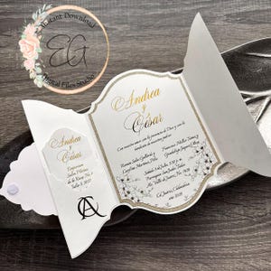 PLANTILLA INVITACIÓN de BODA compatible con la mayoría de los plotter caseros.