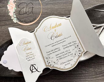 WEDDING INVITATION TEMPLATE compatible with most home plotters.