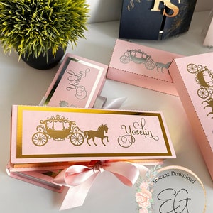 PERGAMENTBOX-EINLADUNG, Datei zur Herstellung einer Pergamentbox, kompatibel mit Cricut, Silhouette Cameo, Laser.