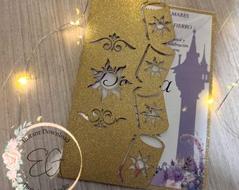 Cutting template for making an invitation, compatible with laser cutters, Cricut, Silhouette Cameo, etc.