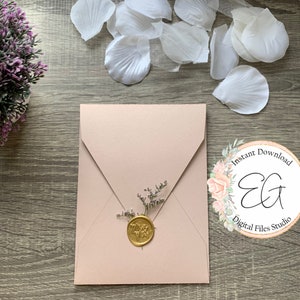 WEDDING INVITATION ENVELOPES, beauty templates to make elegant envelopes in 5 different sizes.