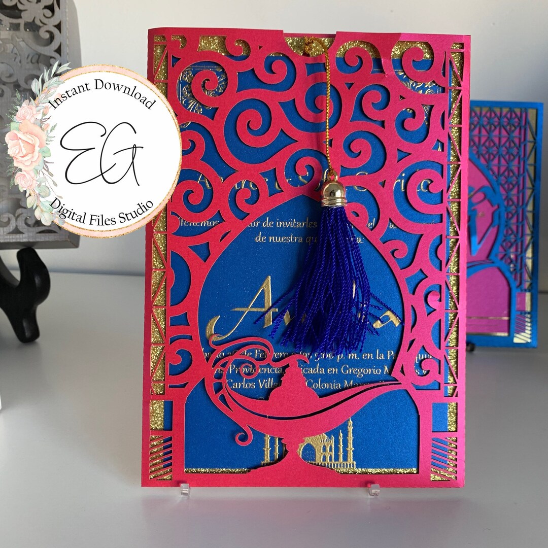 TEMPLATE of a LAMP CARD for Laser Cut. Svg, Cdr, Ai, Dxf, Pdf, Studio